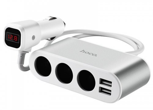 Sạc xe hơi Hoco Z13 2 USB + 3 cổng
